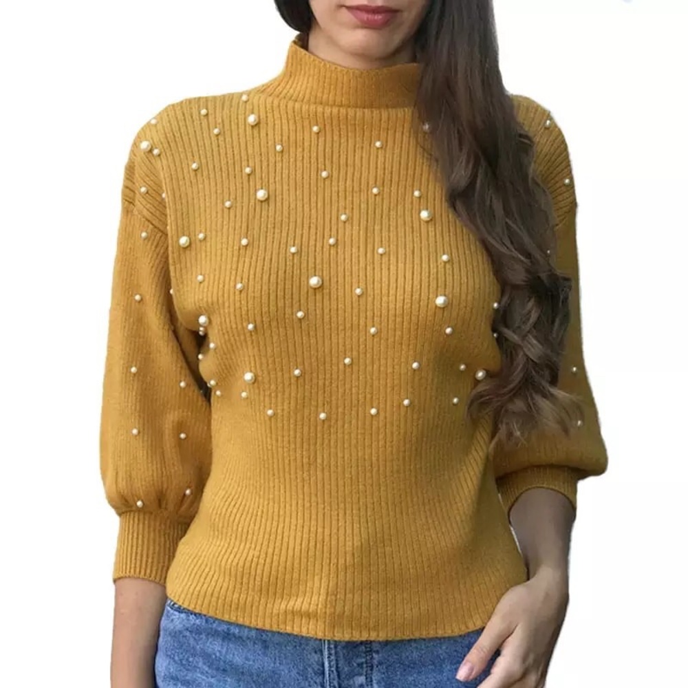 🆕Pretty in Pink Pearl Sweater - BLOGGER FAVORITE - Picture 4 of 8